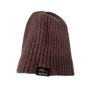 L.L. Bean x Todd Snyder Wool Blend Knit Ribbed Brown Beanie